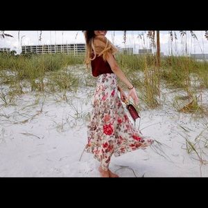 Floral maxi skirt